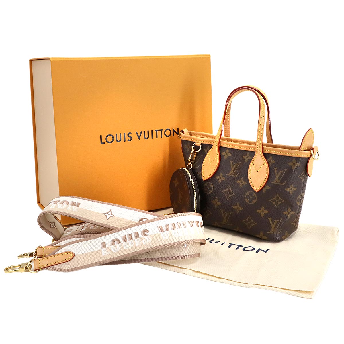 Monogram Neverfull BB Tote Shoulder Bag Brown M46705