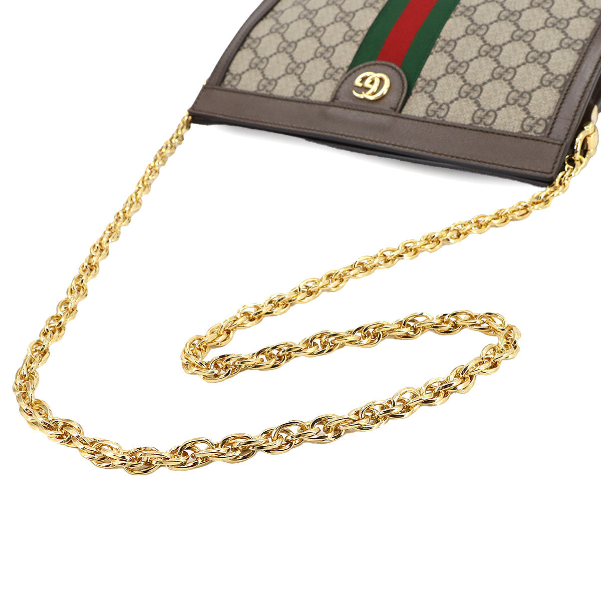 Ophidia Small Shoulder Bag GG Supreme Leather Beige 503877