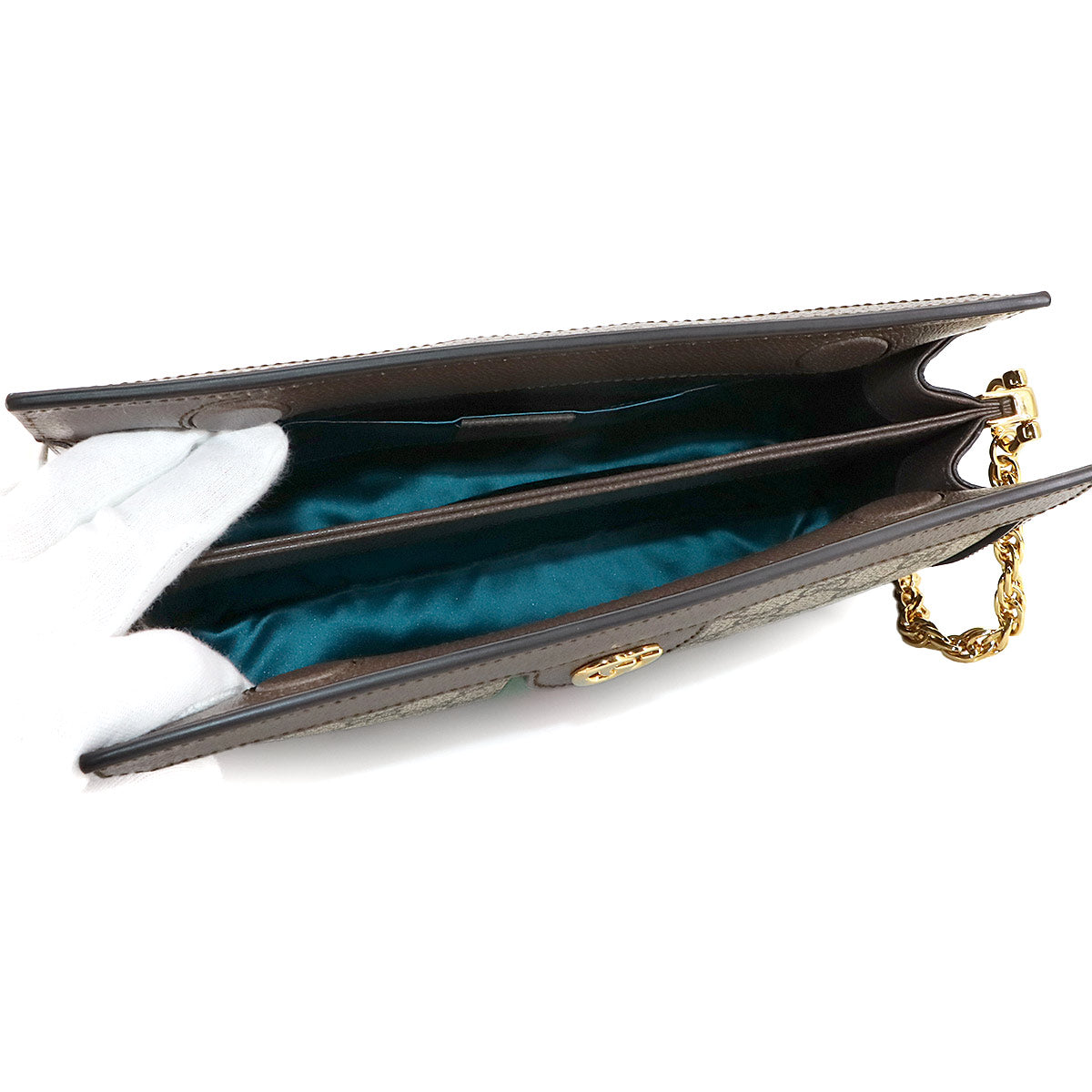 Ophidia Small Shoulder Bag GG Supreme Leather Beige 503877