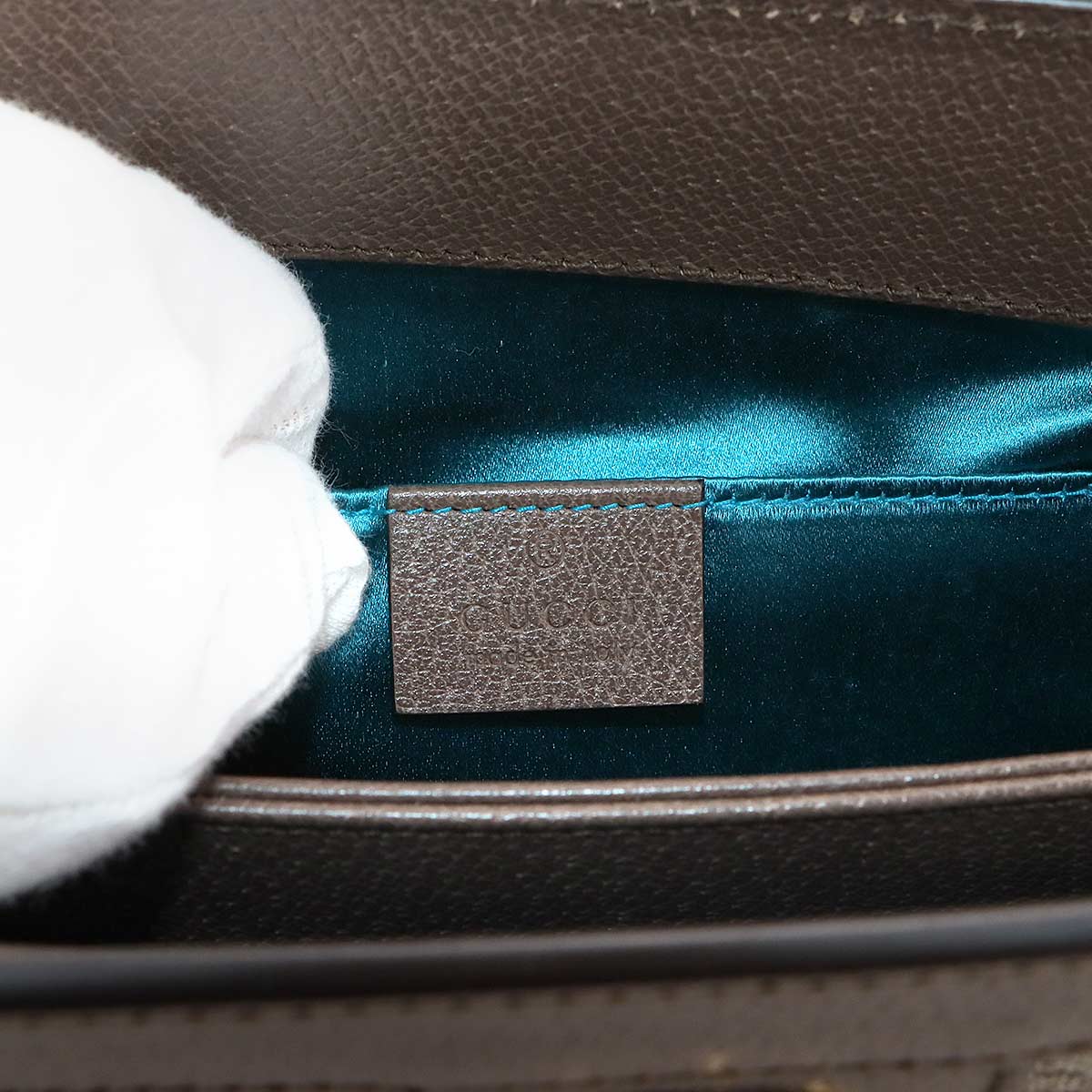 Ophidia Small Shoulder Bag GG Supreme Leather Beige 503877