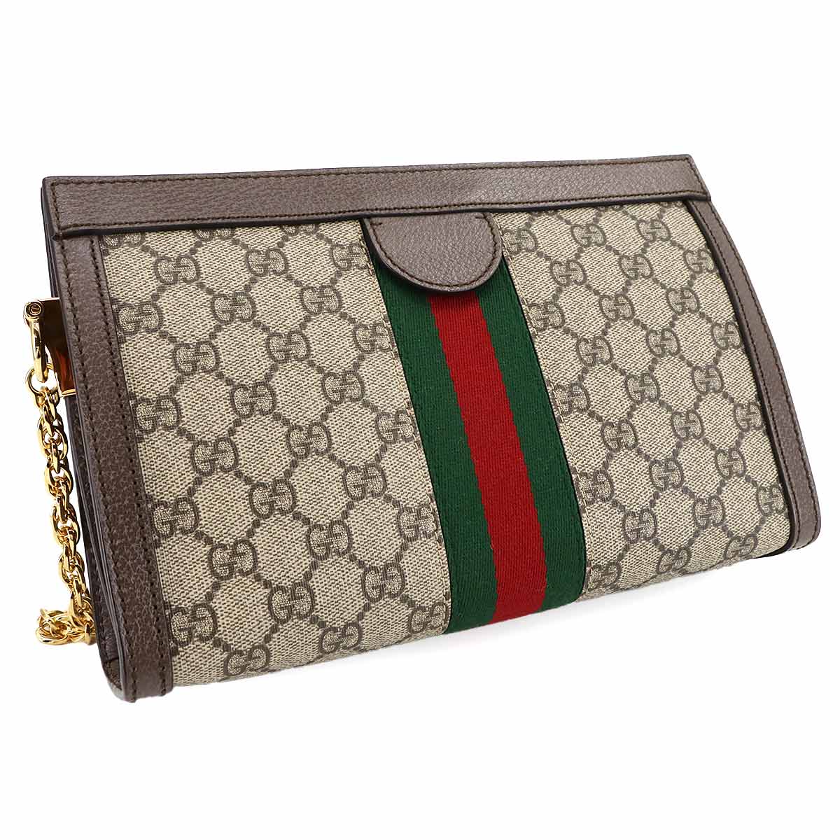 Ophidia Small Shoulder Bag GG Supreme Leather Beige 503877