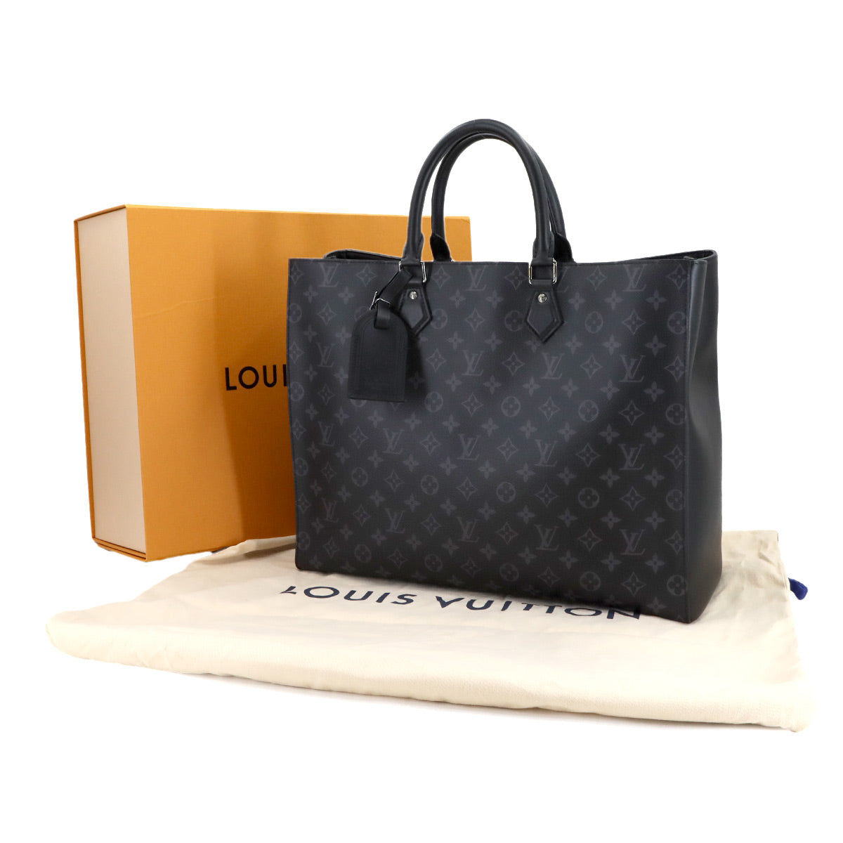 Monogram Eclipse Grand Sac Tote Bag Black M44733 Purse