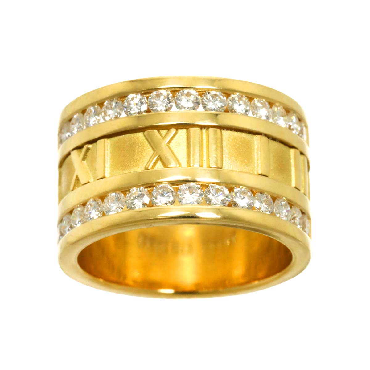 Atlas Wide Ring Diamond 18K YG 750 Size5.25-5.5(US)