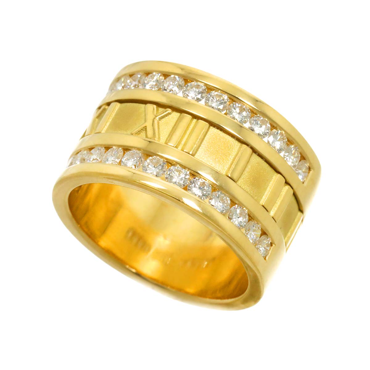 Atlas Wide Ring Diamond 18K YG 750 Size5.25-5.5(US)