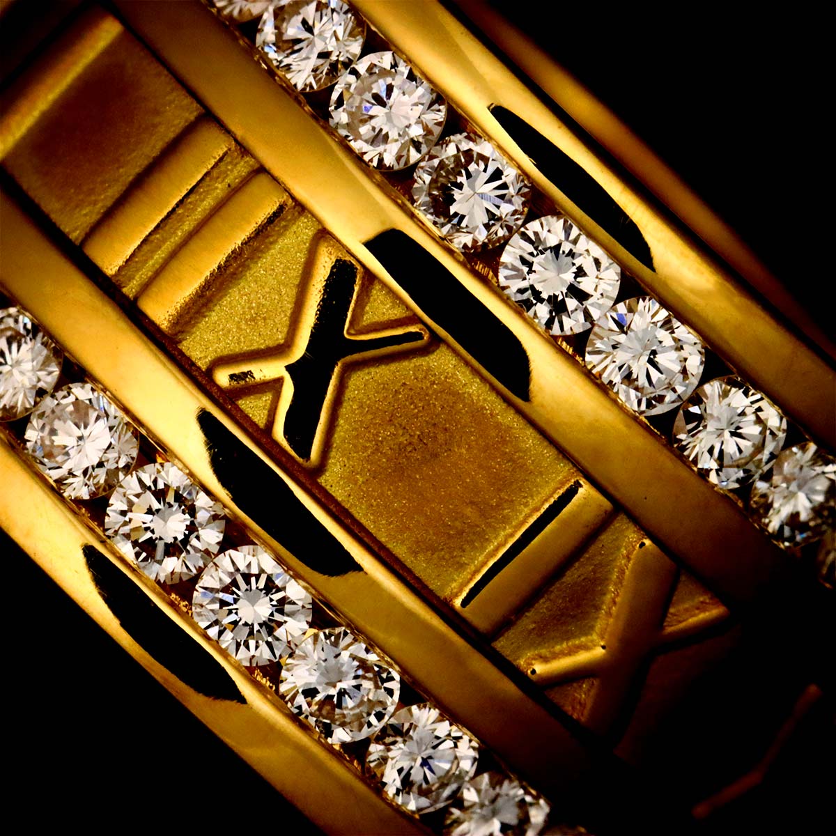 Atlas Wide Ring Diamond 18K YG 750 Size5.25-5.5(US)