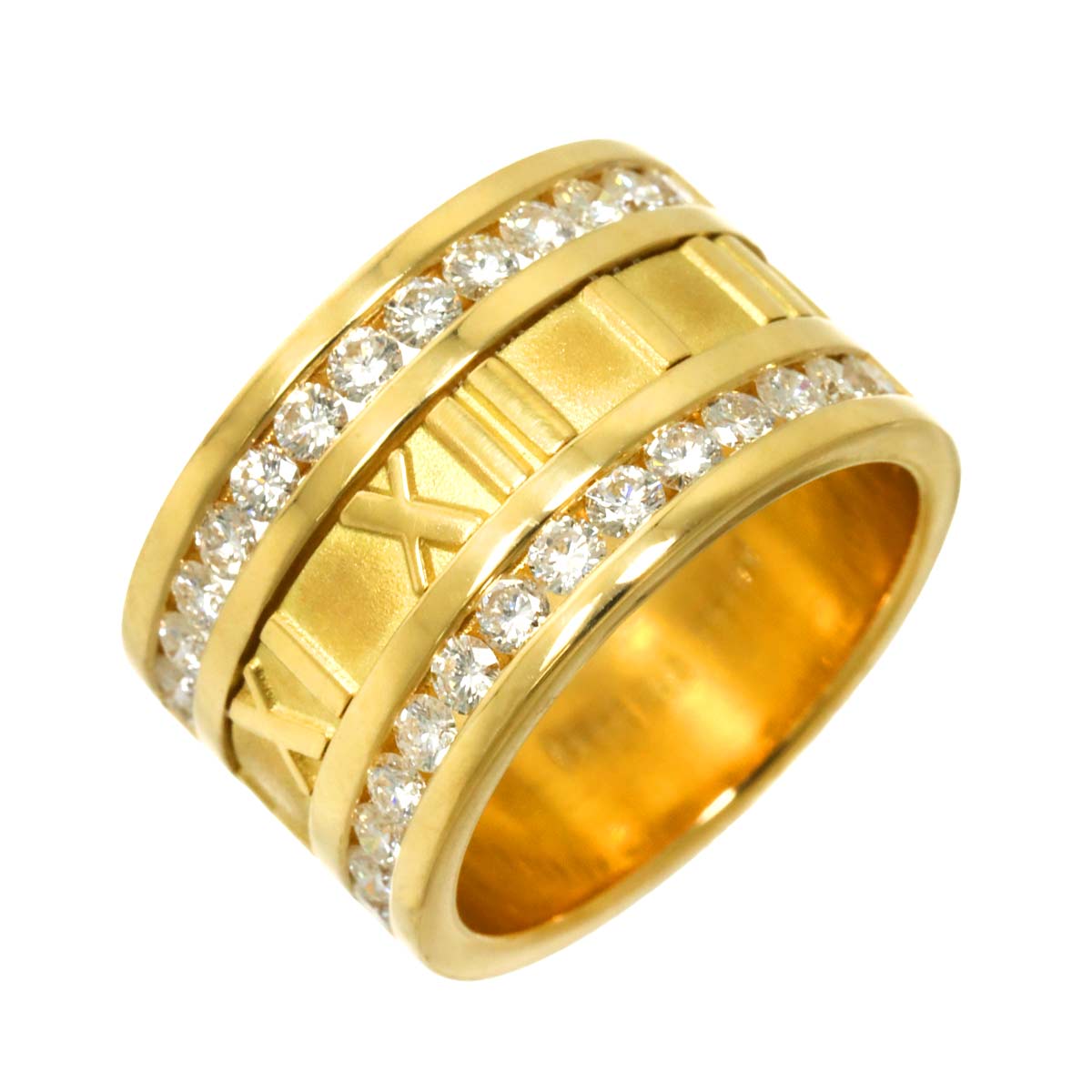Atlas Wide Ring Diamond 18K YG 750 Size5.25-5.5(US)