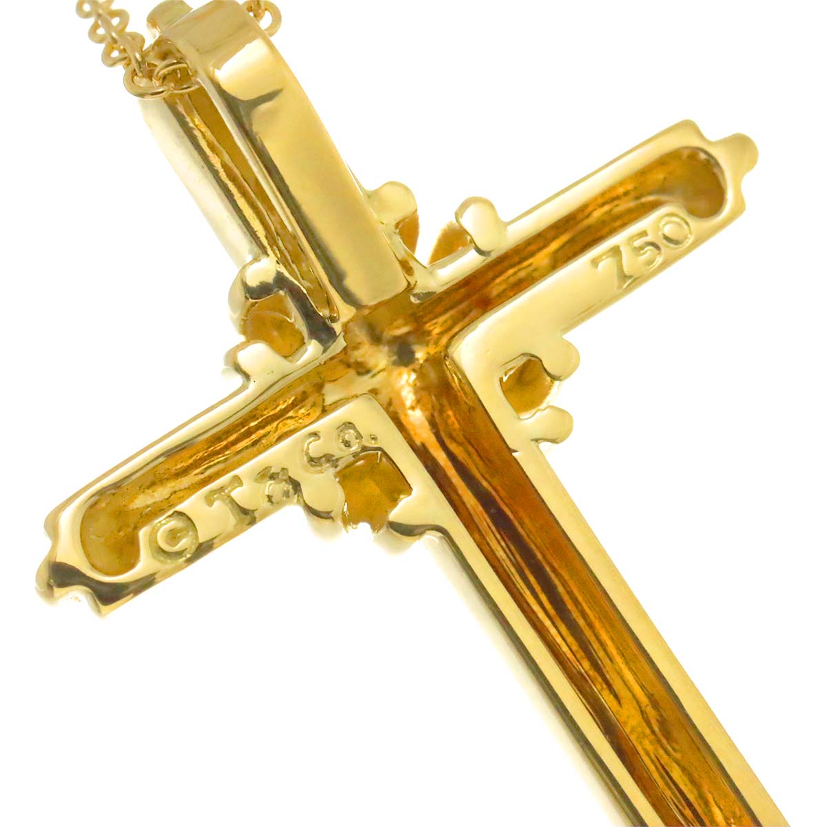 Signature Cross Diamond Necklace 18K YG 750