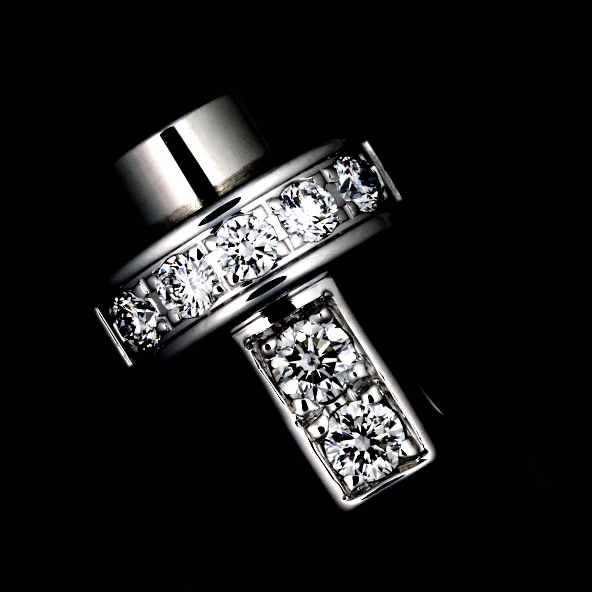 Force 10 LM Diamond Bracelet Ceramic 18K WG 750 Steel size14