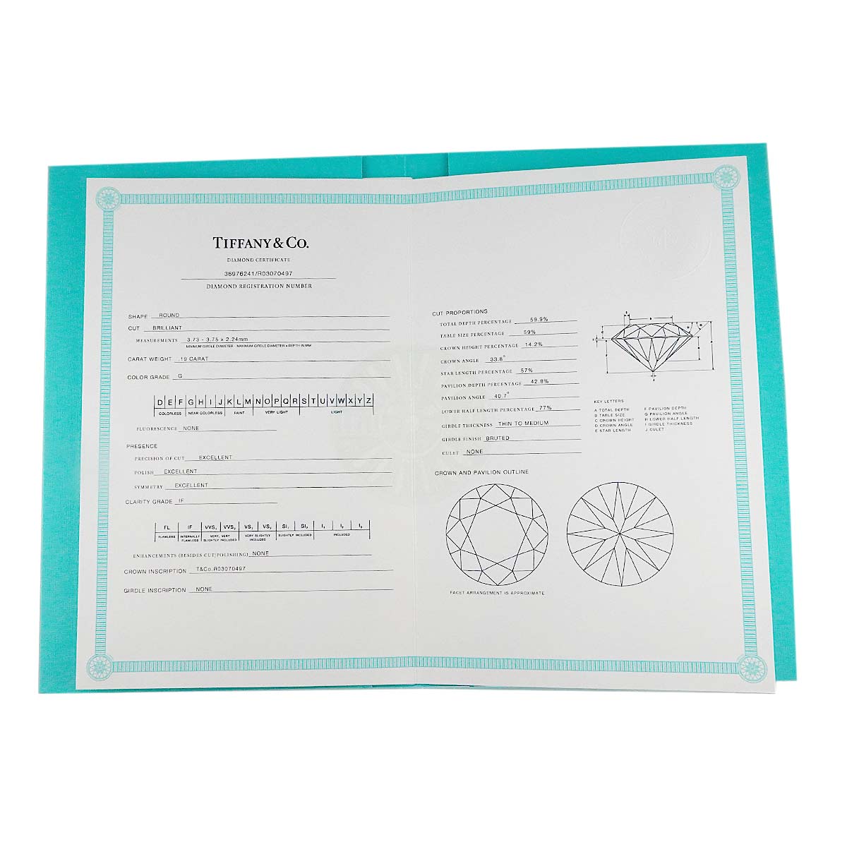 By The Yard Diamond 0.19ct G/IF/3EX Necklace Platinum