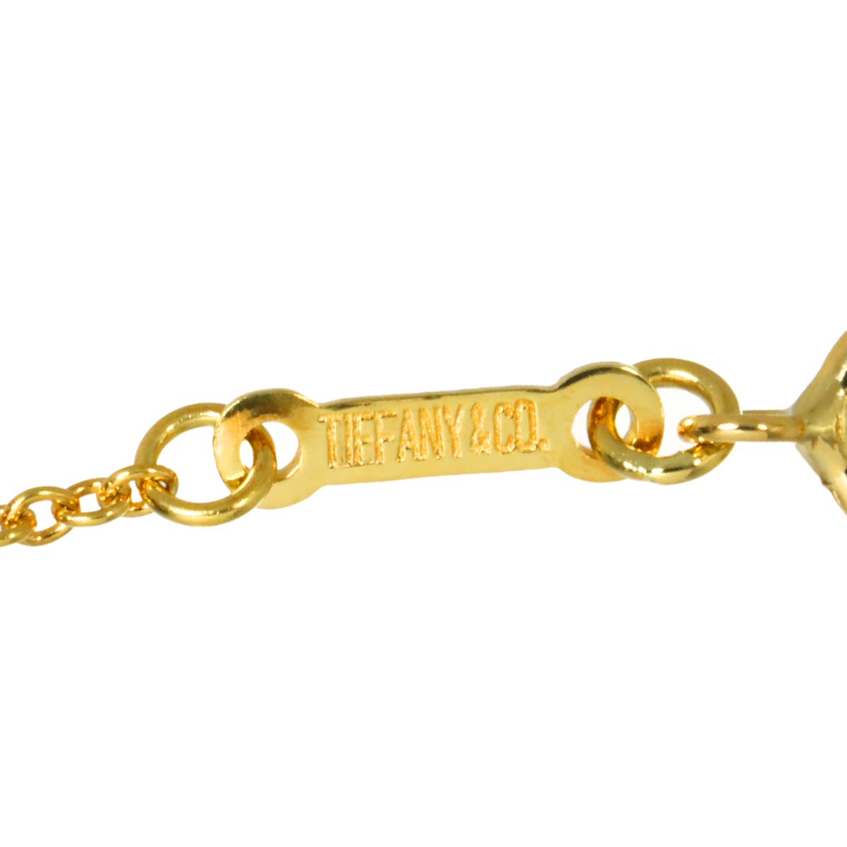 Open Heart Diamond Necklace 18K Yellow Gold 750