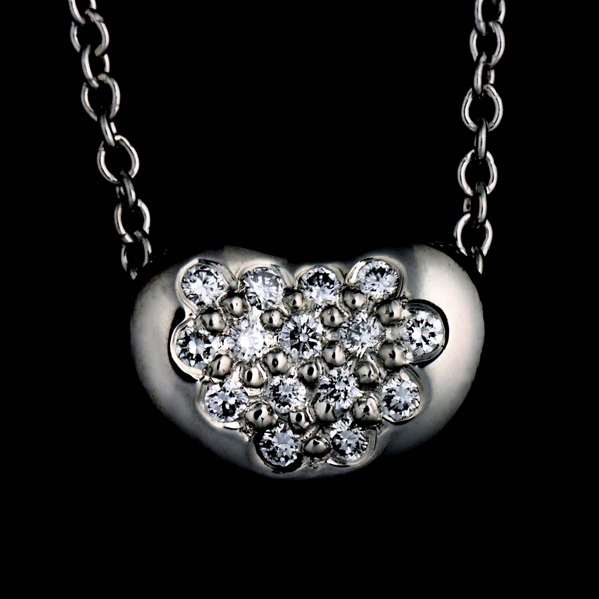 Bean Diamond Necklace Platinum