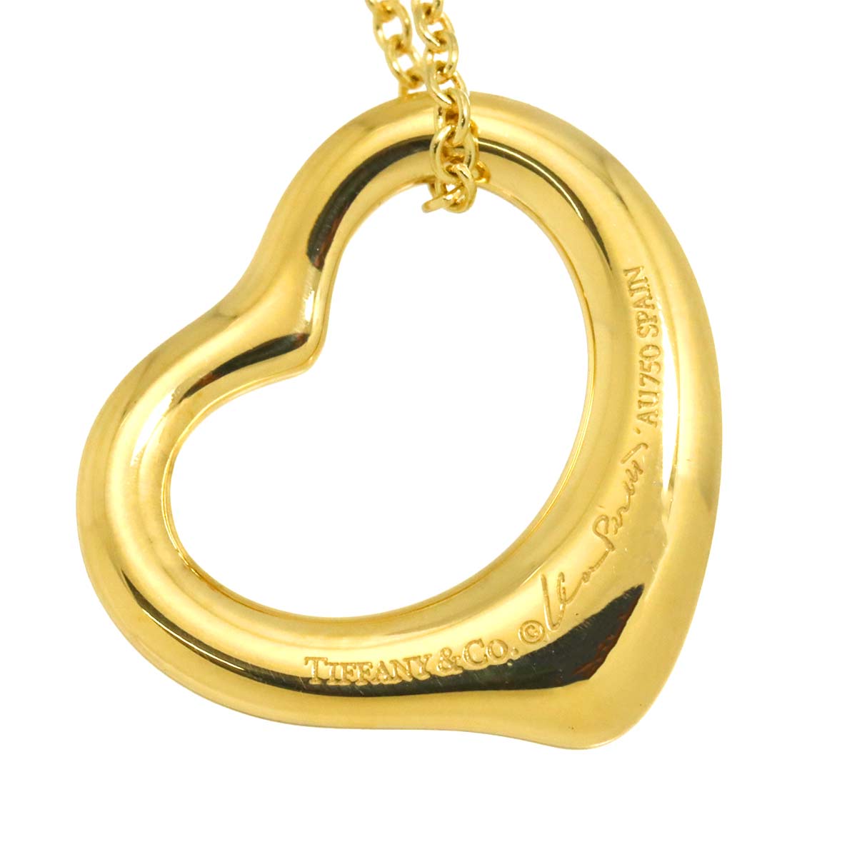 Open Heart Necklace 18K Yellow Gold 750