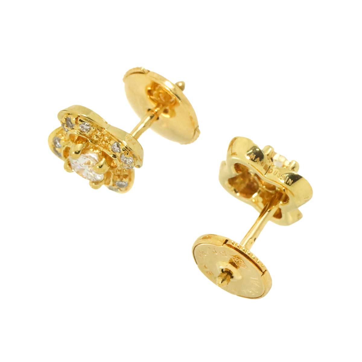 Chance of Love Diamond Earrings Pierced 18K YG 750