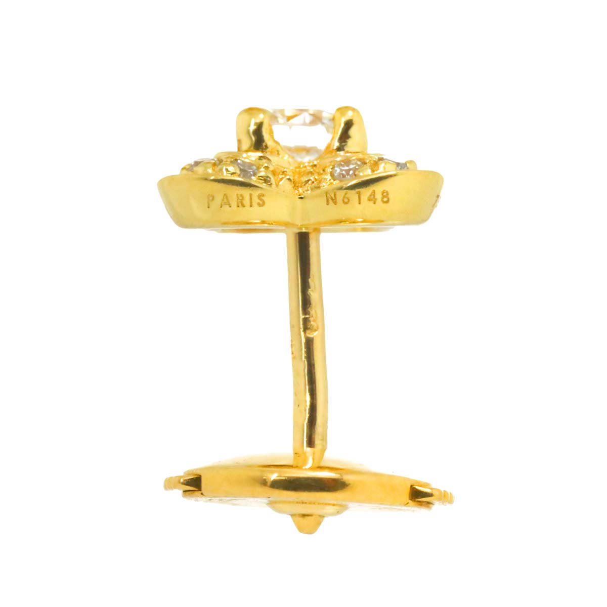 Chance of Love Diamond Earrings Pierced 18K YG 750