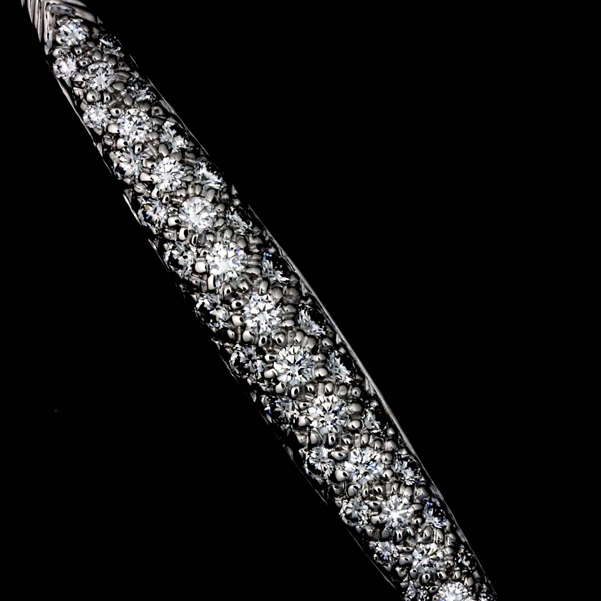 Feather Diamond Necklace 18K WG White Gold 750
