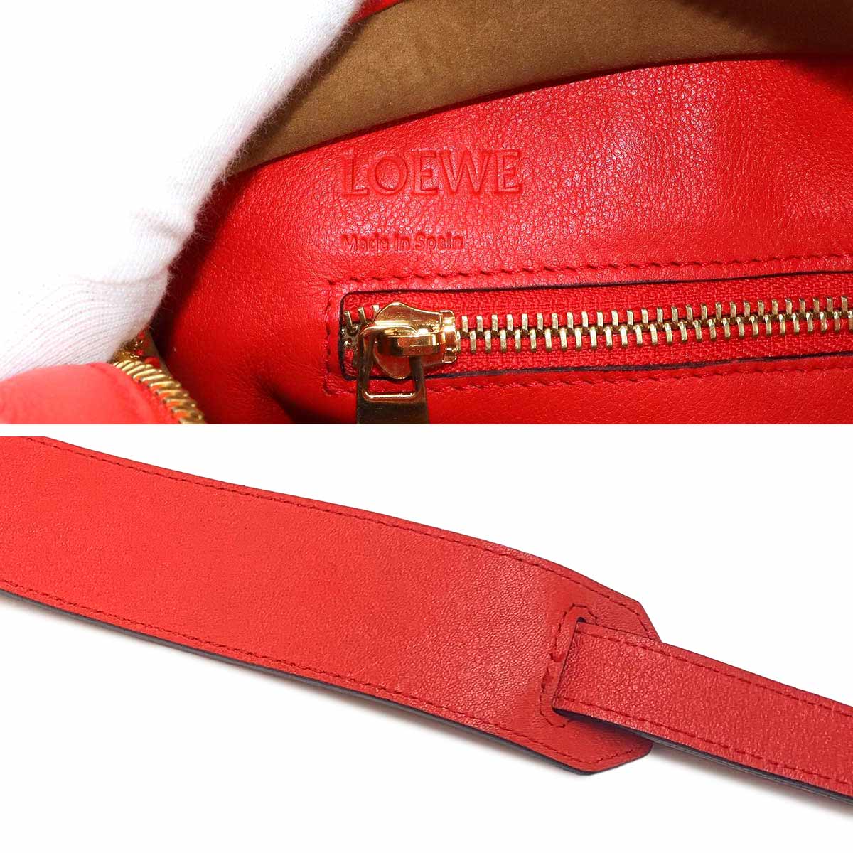 Amazona 28 Hand Shoulder Bag Leather Red Anagram Purse