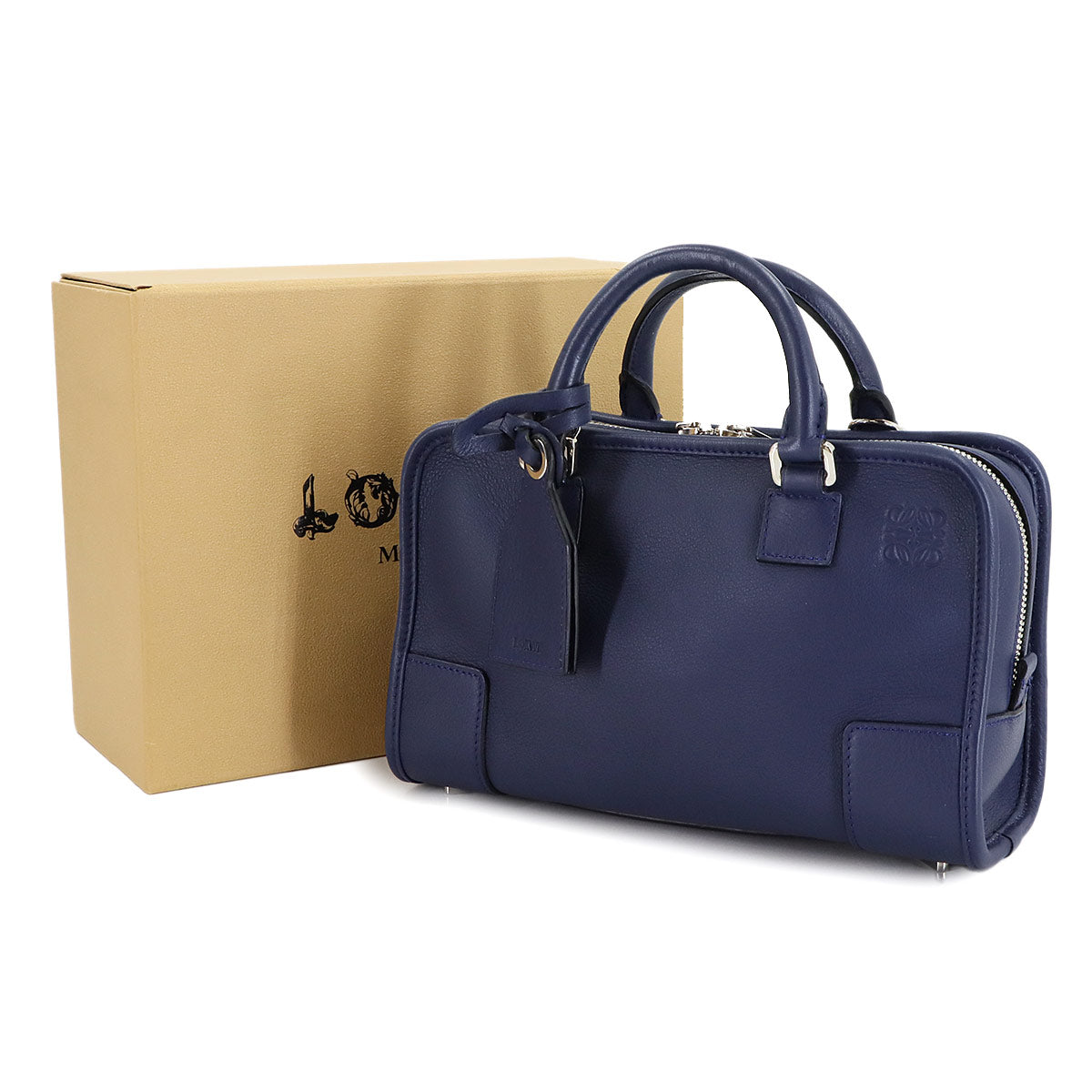 Amazona 23 Hand Bag Leather Navy 352.30.N71 Anagram