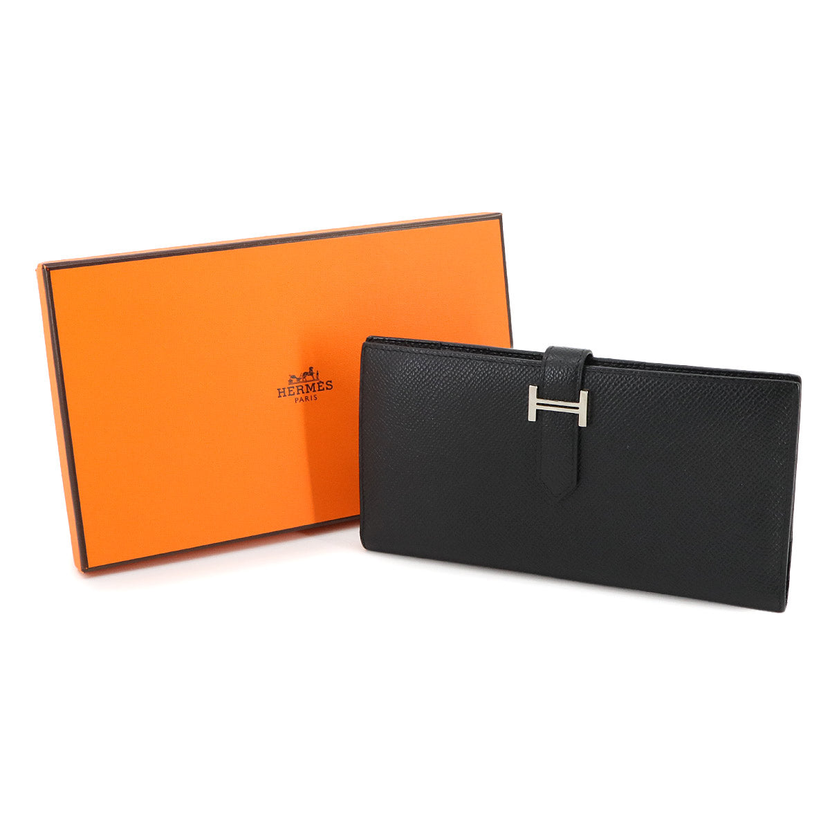 Bearn Classic Long Wallet Epsom Black Purse