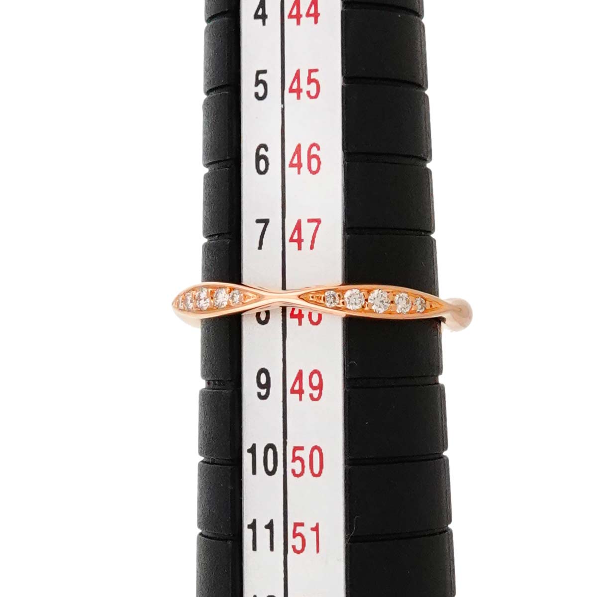 Camelia Half Diamond Ring K18 PG 750 Size48 4.5(US)