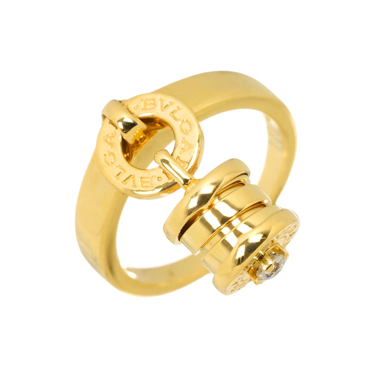 B-ZERO1 Element Diamond Ring 18K YG 750 Size6(US)