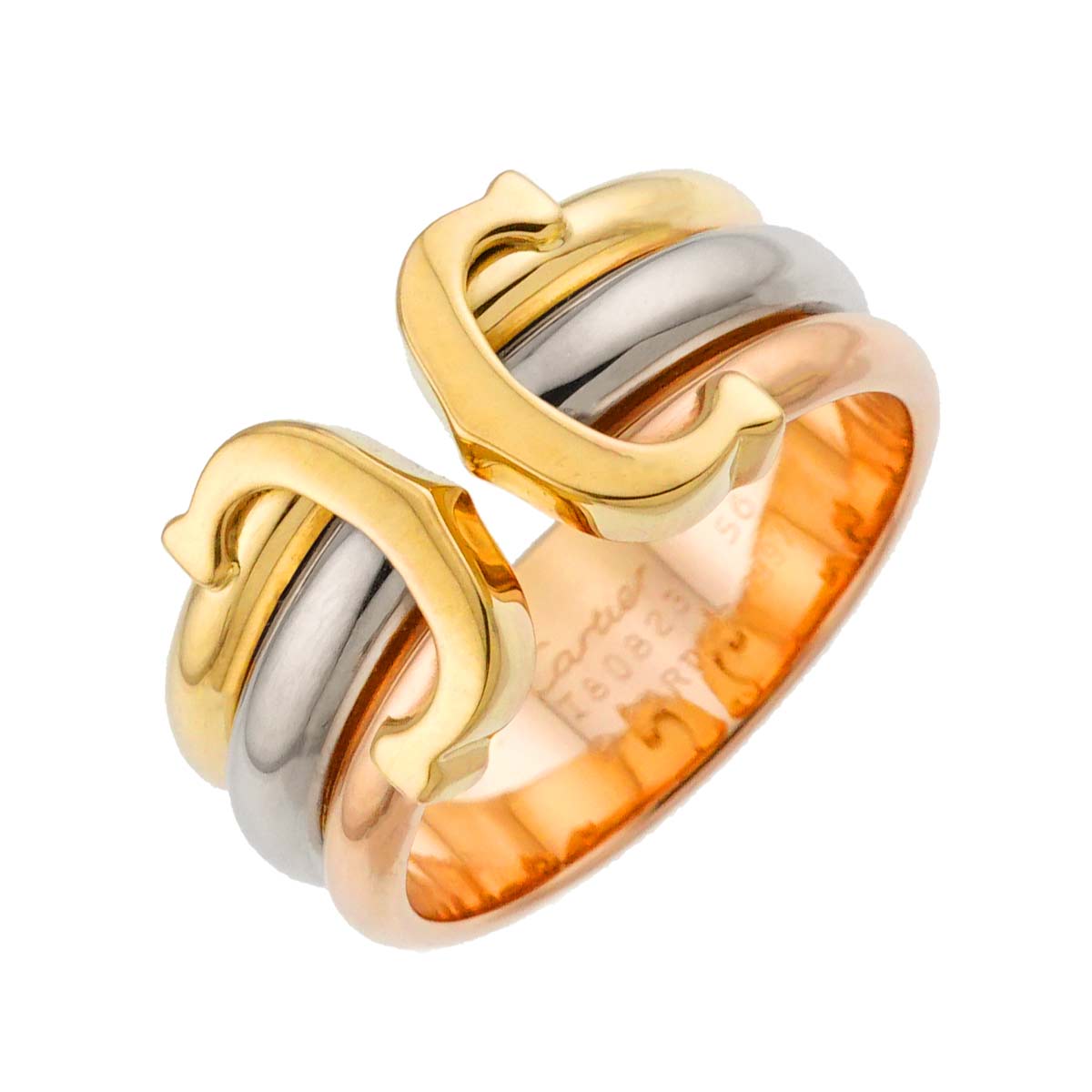 Cartier C2 LM Ring 18K YG WG PG 750 Size56 7.5(US)