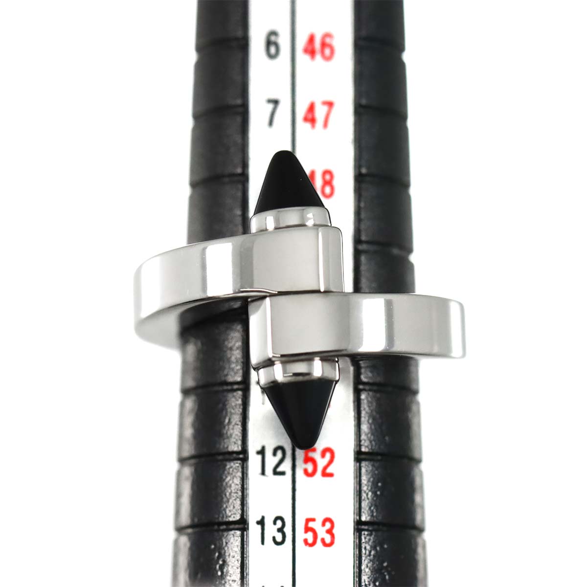 Menotte Onyx Ring 18K White Gold 750 size50 5.25(US)