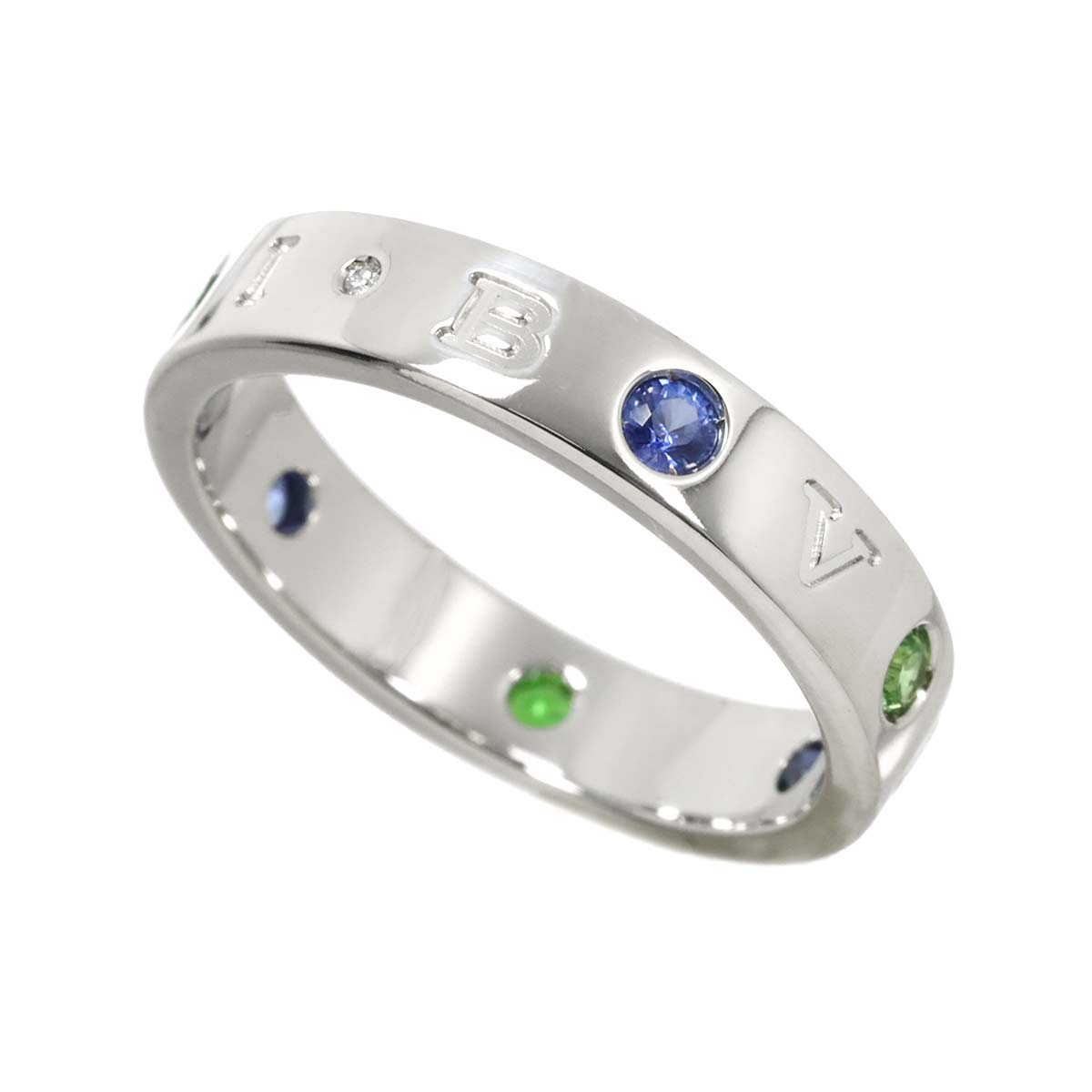 BVLGARI BVLGARI Multi Stone Ring 18K WG 750 size66 11(US)