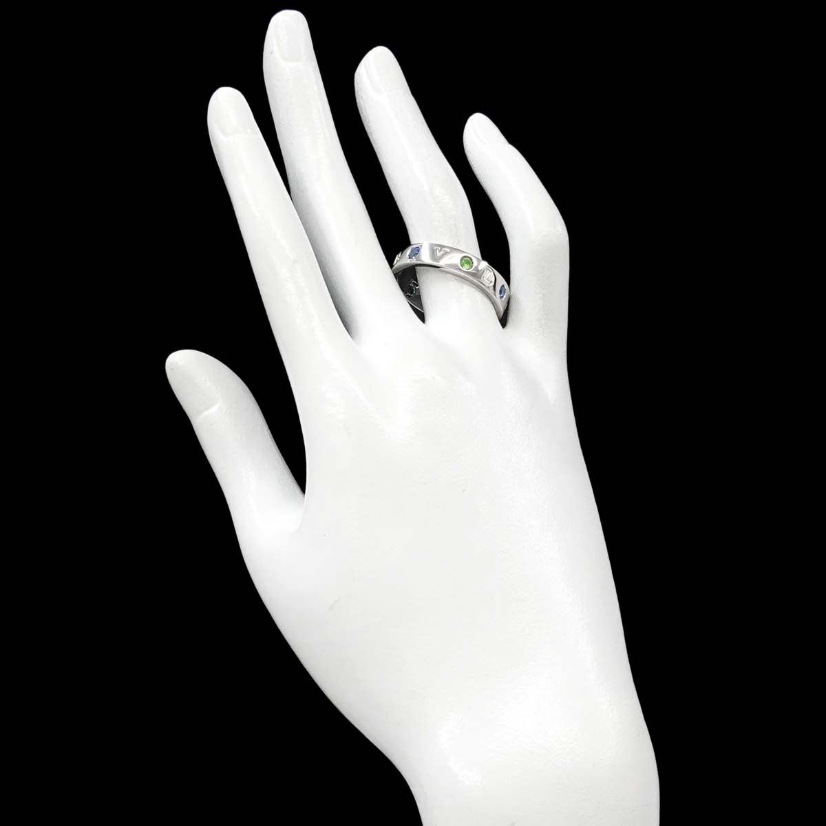 BVLGARI BVLGARI Multi Stone Ring 18K WG 750 size66 11(US)