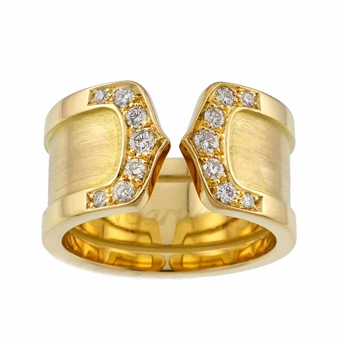 2C Ring Diamond 18K YG 750 size50 4.75-5(US)
