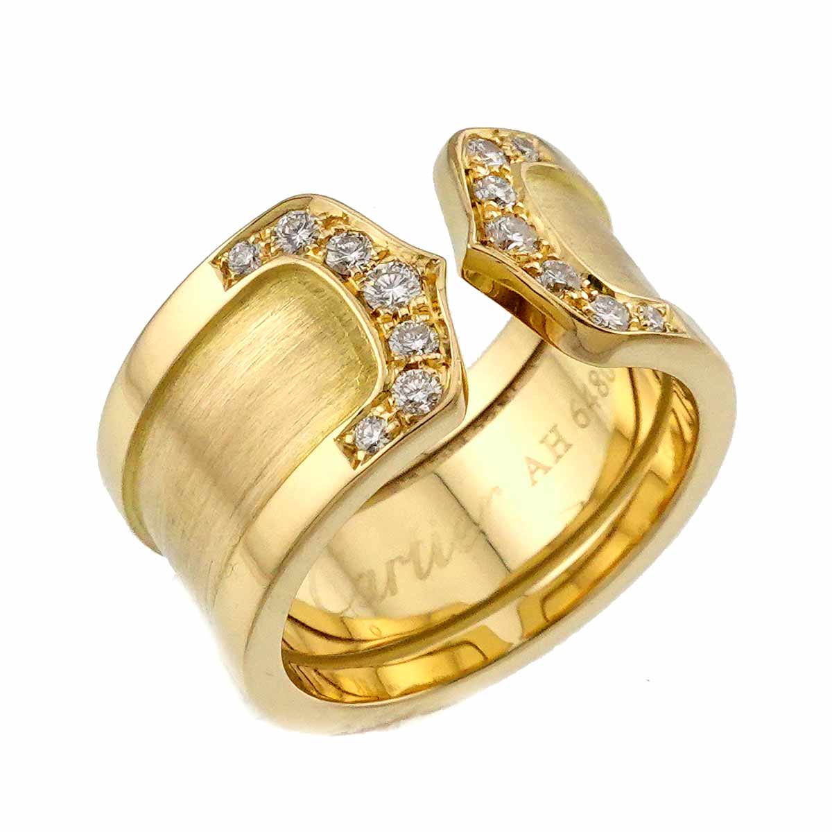 2C Ring Diamond 18K YG 750 size50 4.75-5(US)
