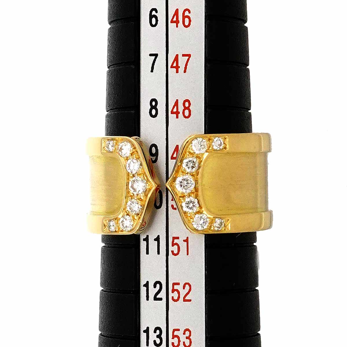 2C Ring Diamond 18K YG 750 size50 4.75-5(US)