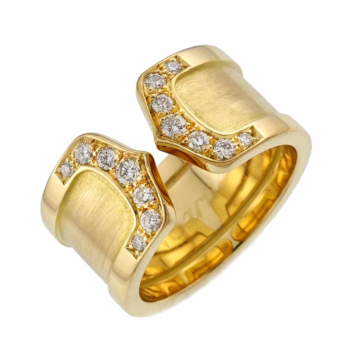 2C Ring Diamond 18K YG 750 size50 4.75-5(US)