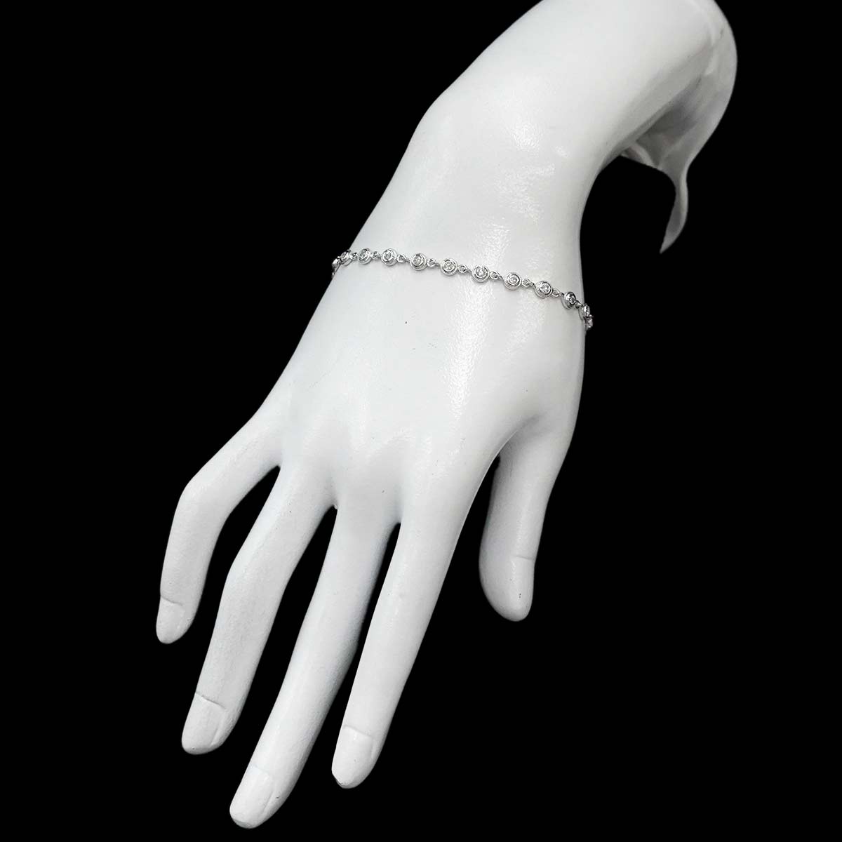 Diamond 1.00ct Bracelet 18K K18 WG White Gold 750