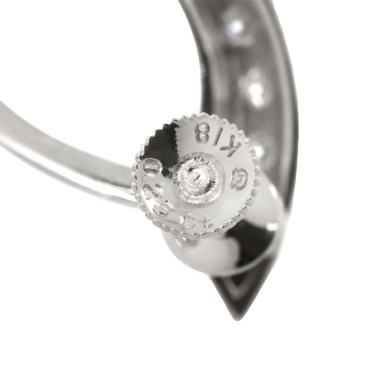 Diamond 0.25ct/0.25ct Earrings 18K White Gold 750