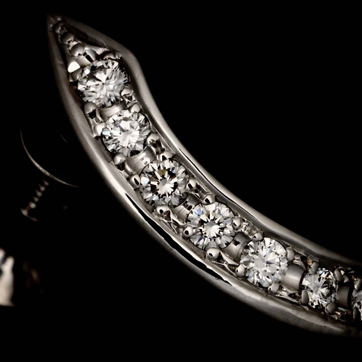 Diamond 0.25ct/0.25ct Earrings 18K White Gold 750