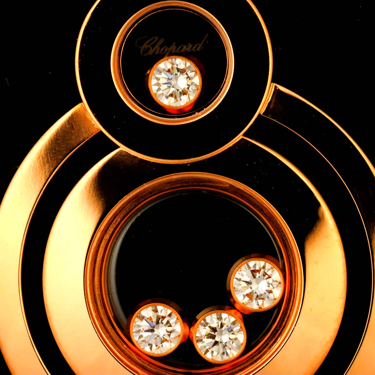 Happy Diamond Bubble Necklace 18K PG 750