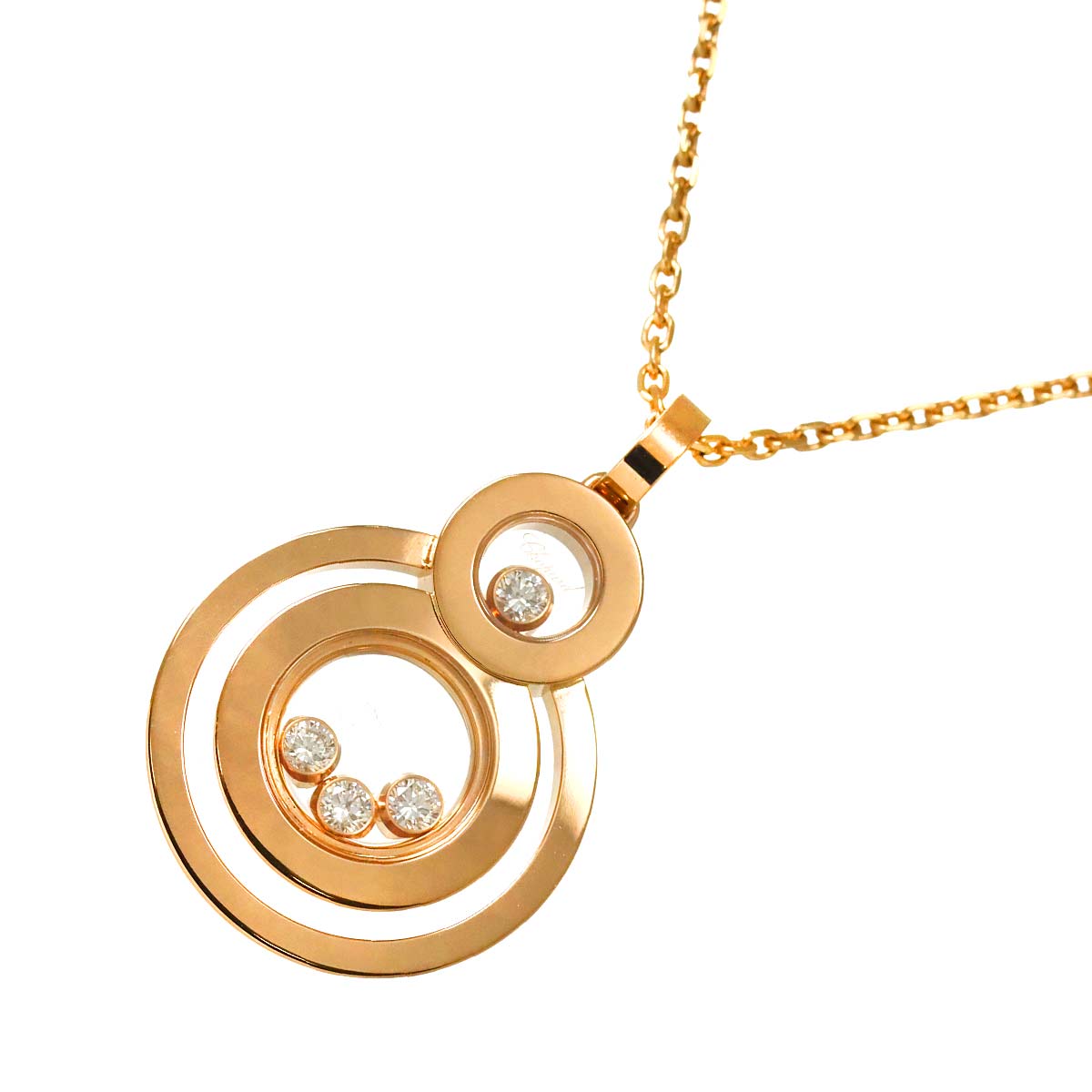 Happy Diamond Bubble Necklace 18K PG 750