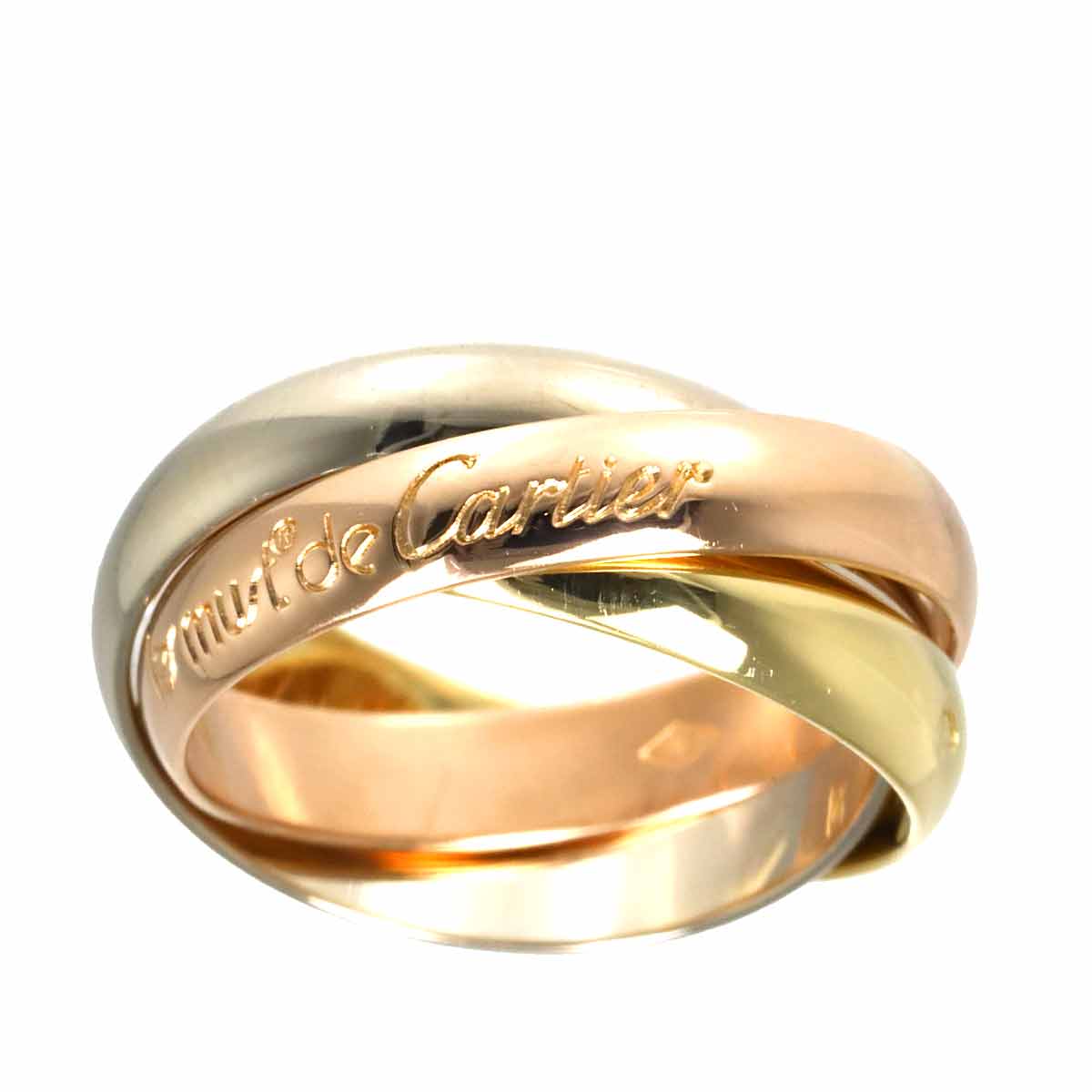 Trinity MM Ring 18K YG WG PG 750 Size50 5.25(US)