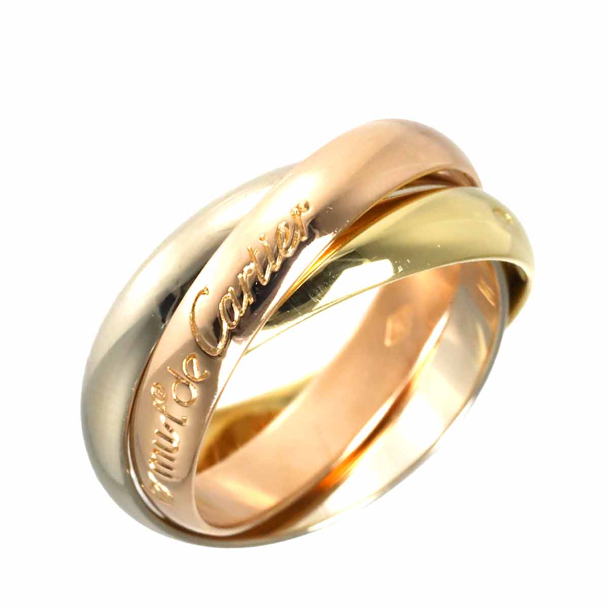 Trinity MM Ring 18K YG WG PG 750 Size50 5.25(US)