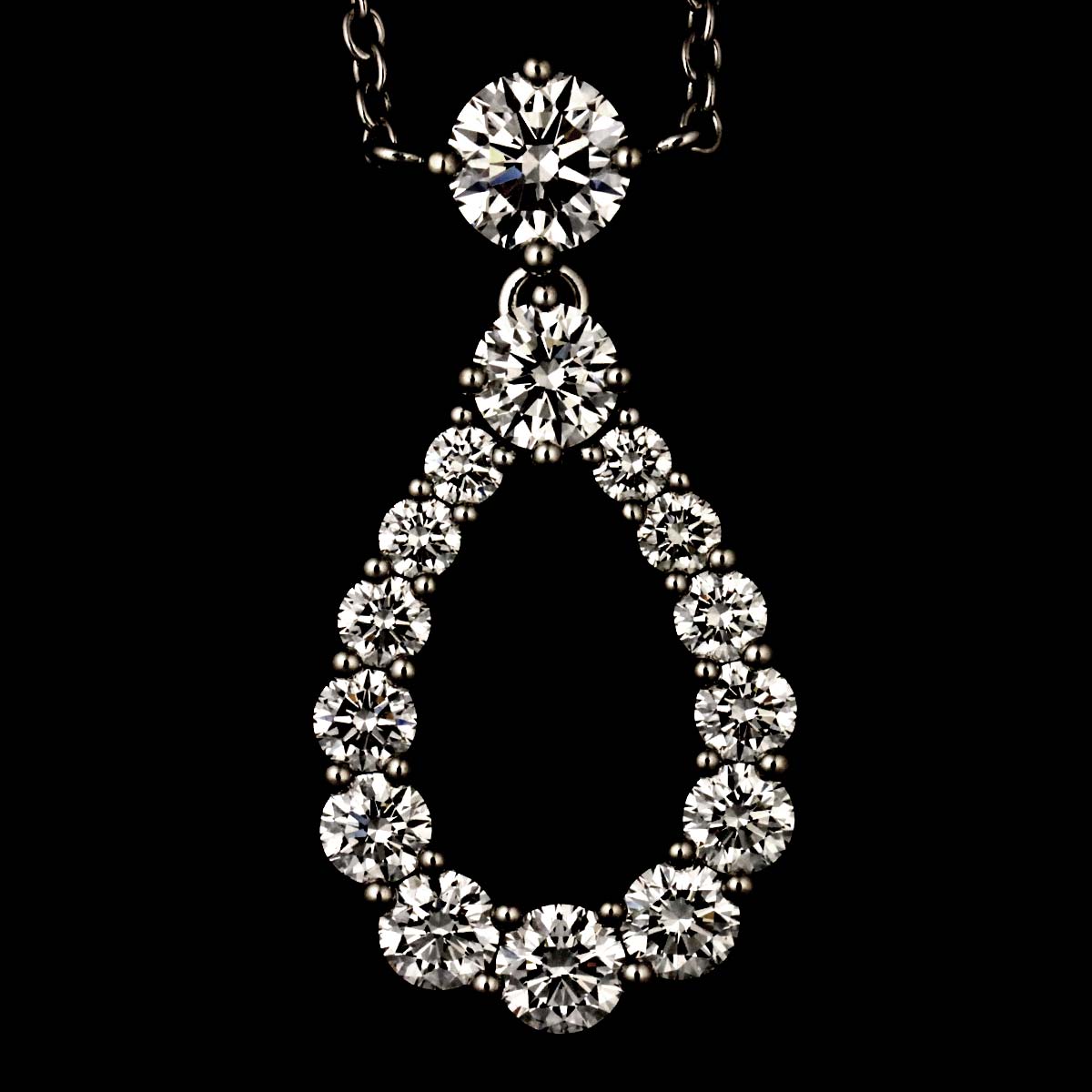 Loop Diamond Extra Large Necklace Pt