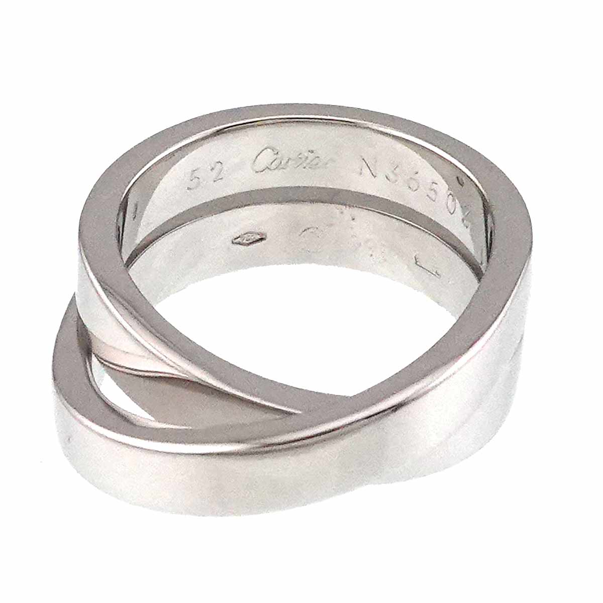 Paris Ring 18K White Gold 750 size52 6(US)