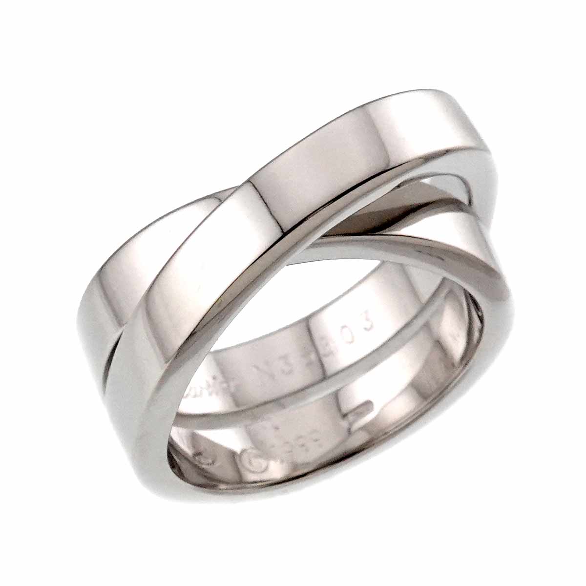 Paris Ring 18K White Gold 750 size52 6(US)