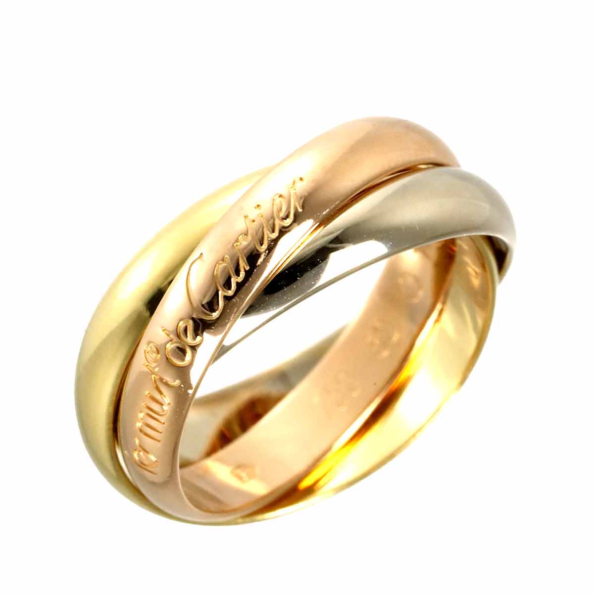 Trinity MM Ring 18K YG WG PG 750 Size52 6(US)