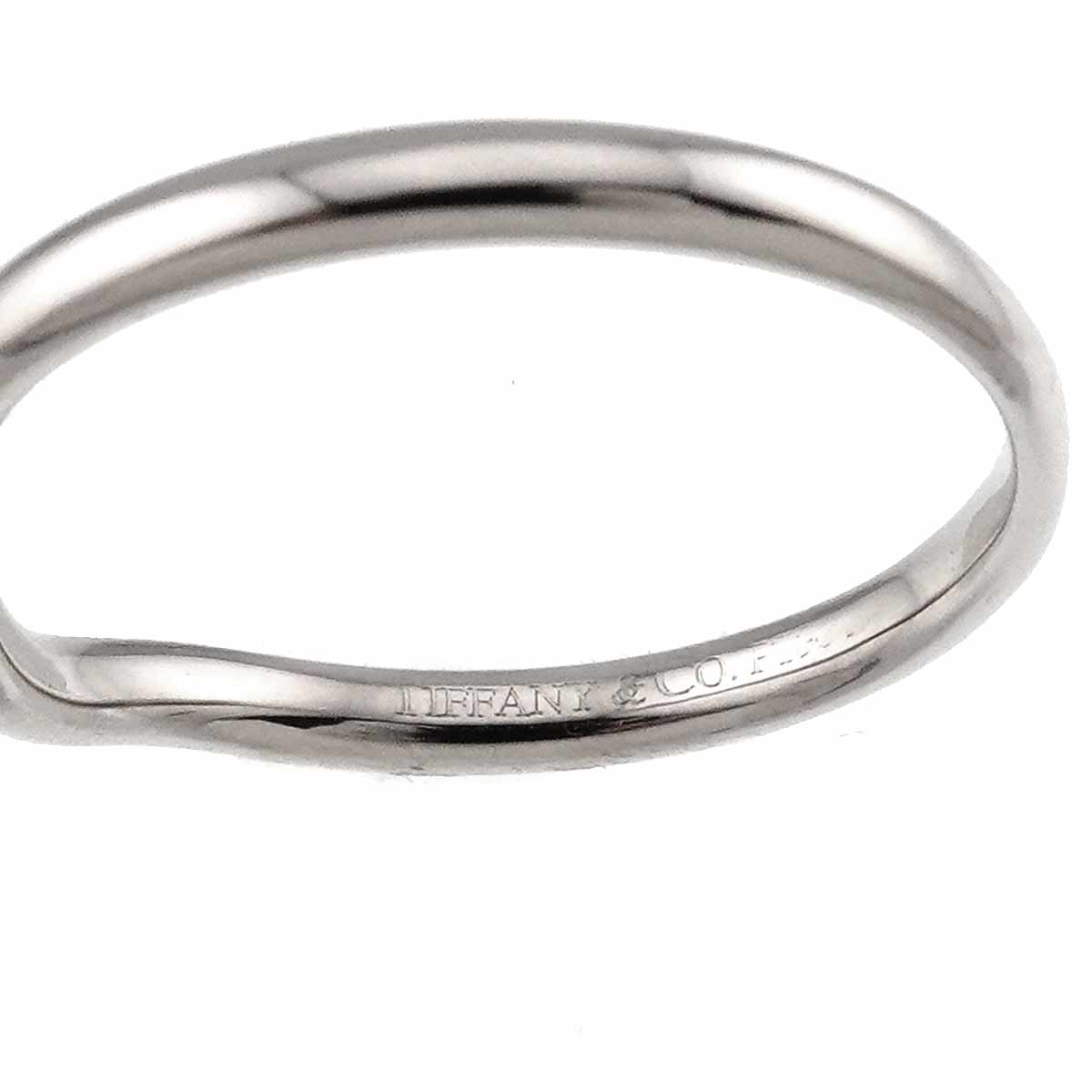 Curved Band Diamond Ring Platinum size7.25(US)