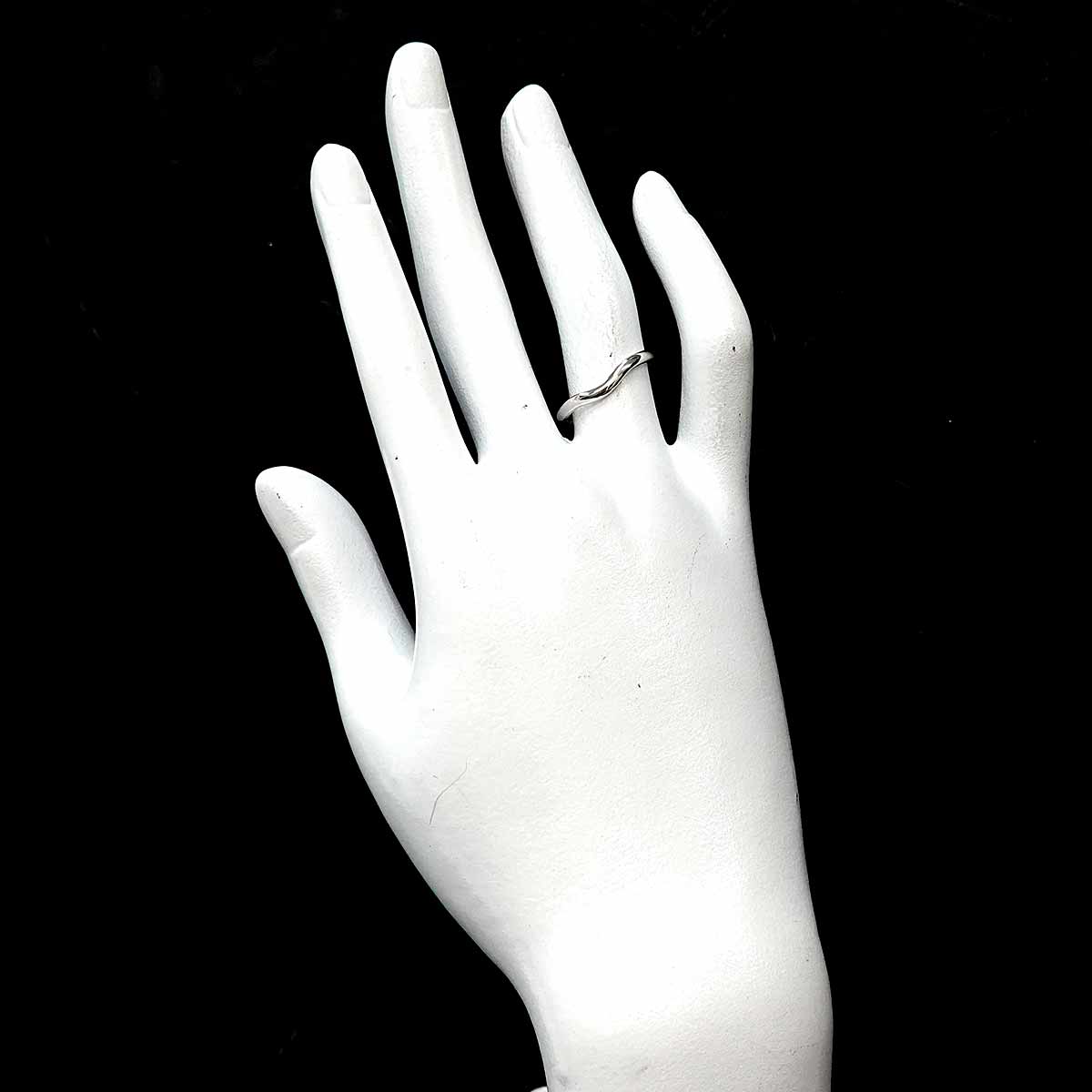 Curved Band Ring Pt Platinum size6.5-6.75(US)