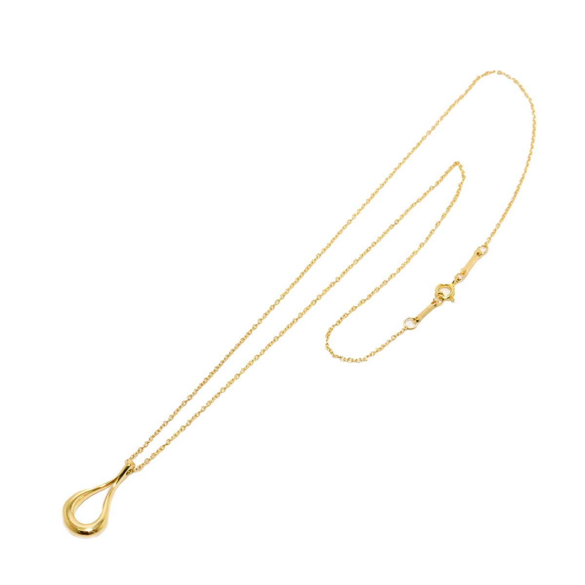 Open Teardrop Necklace 18K Yellow Gold 750