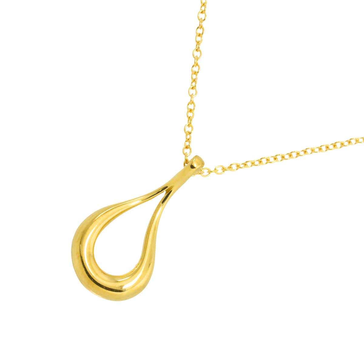 Open Teardrop Necklace 18K Yellow Gold 750