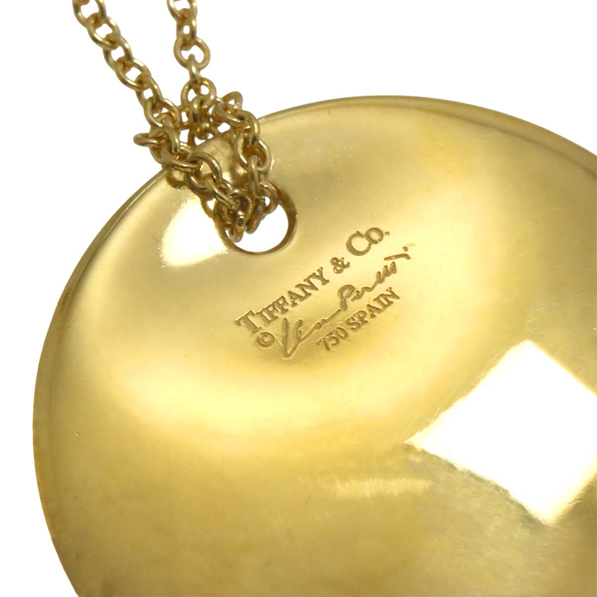 Round motif Necklace 18K Yellow Gold 750