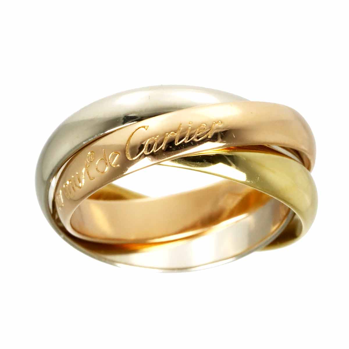 Trinity MM Ring 18K YG WG PG 750 Size50 5.25(US)