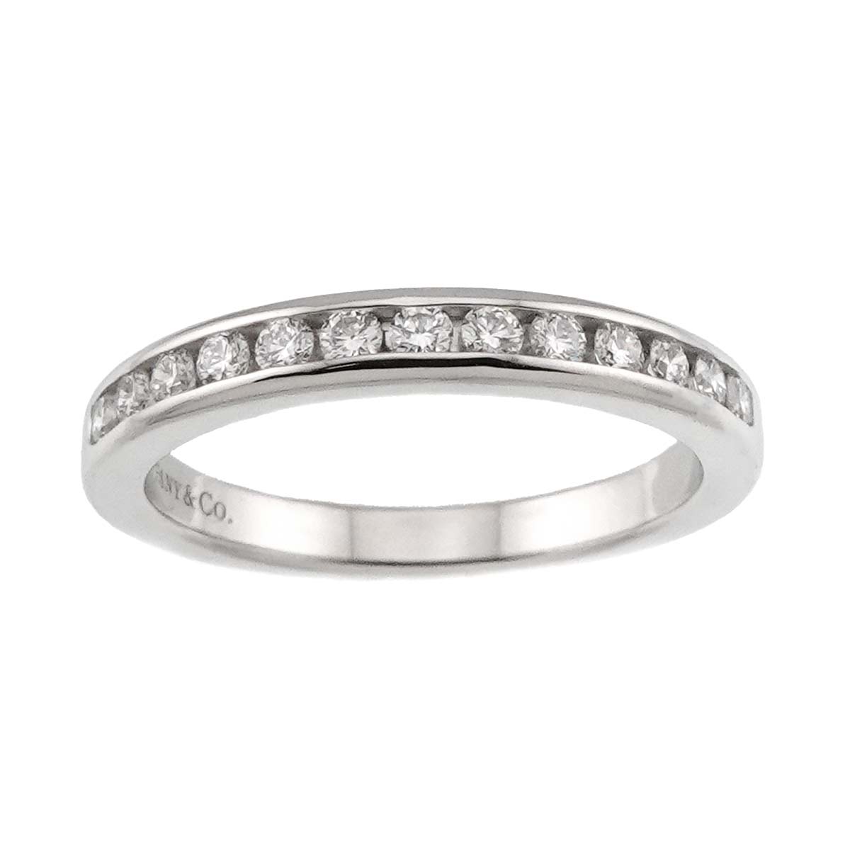 Half Diamond Ring Diamond Platinum Size4.5(US)